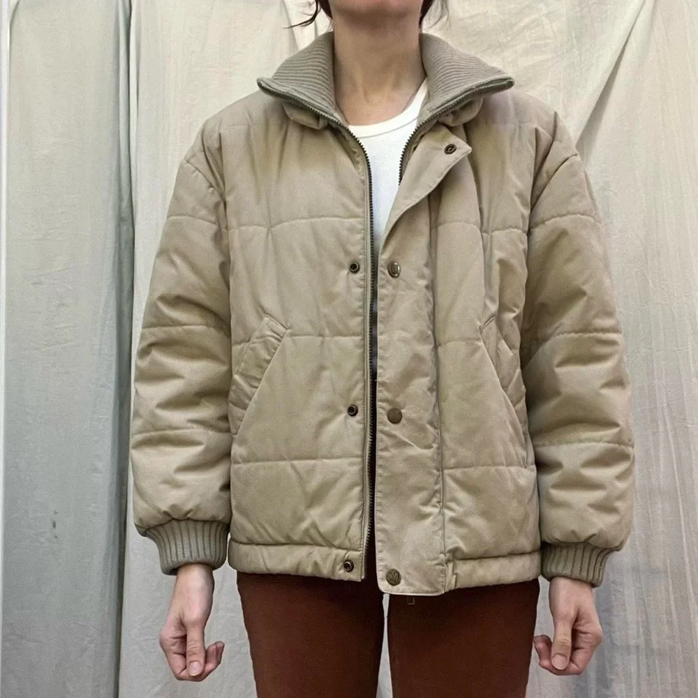 Mulberry Street tan puffer